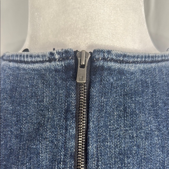 Theory Karissa Dark Blue Denim Mini Dress 0 - Picture 8 of 10